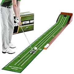 YOUCZON Golf Putting Mat with Automatic Ball Return