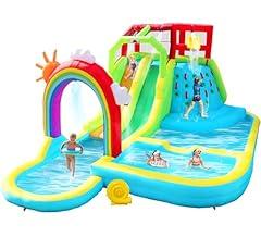 WELLFUNTIME Inflatable Water Slide Park