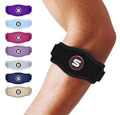 Sleeve Stars Tennis Elbow Brace Black (Pair)