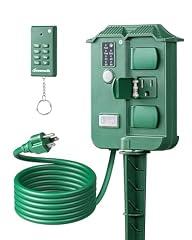 Dewenwils Outdoor Power Stake Timer with Remote