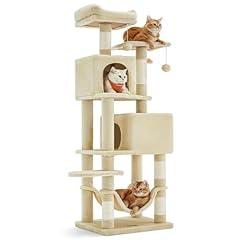 Feandrea Cat Tree 61-Inch Tower Beige
