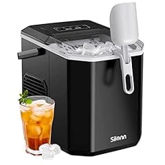 Silonn Portable Ice Maker with Self-Cleaning Function