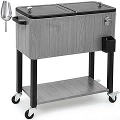 YITAHOME 80-Quart Rolling Cooler Cart