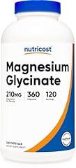 Nutricost Magnesium Glycinate Supplement, 210 mg, 360 Count