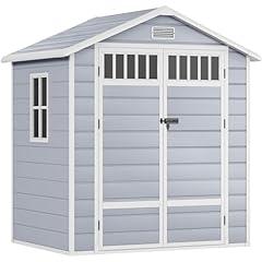 DWVO Resin Storage Shed with Windows and Ventilation