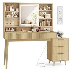 VASAGLE MAXE Vanity Desk with Mirror