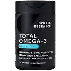 Sports Research Total Omega-3 Fish Oil Softgels