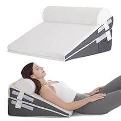 GOHOME Bed Wedge Pillow with Cooling Memory Foam