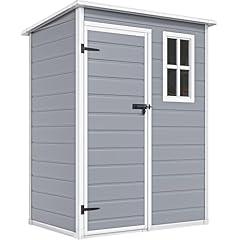 DWVO Resin Outdoor Storage Shed with Floor