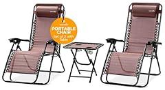 SereneLife Zero Gravity Lounge Chair Set