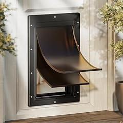 PETCOMING Plastic Dog Door with Magnetic Flaps