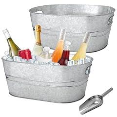 Galvanized Beverage Tub with Ice Scoop