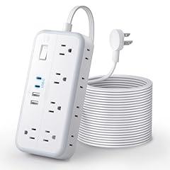 NTONPOWER 25FT Flat Cord Surge Protector