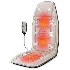 Heycool Vibration Back Massager with Heat, Massage Chair Pad with 10 Vibration Motors & 2 Heating Levels, Chair Massager for Recliner, Sofa, Beige