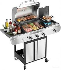 Electactic 3-Burner Propane Gas Grill with Side Burner