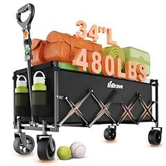 InBrave Heavy Duty Collapsible Wagon Cart