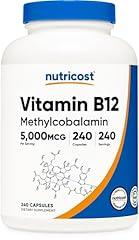 Nutricost Vitamin B12 Methylcobalamin 5000mcg 240 Vegetarian Capsules