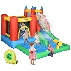 Outsunny Kids Inflatable Water Slide Bounce House