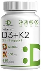 DEAL SUPPLEMENT Vitamin D3 K2 Softgels