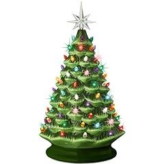 18in Ceramic Christmas Tree with LED Lights