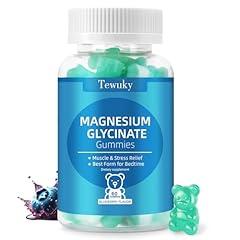 Tewuky Magnesium Glycinate Gummies, Blueberry Flavor