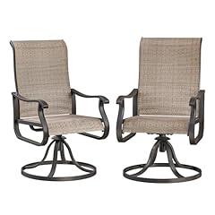 VONZOY Outdoor Swivel Rocker Chairs Set