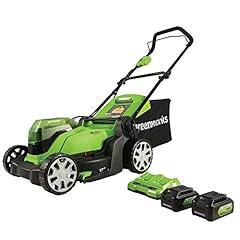 Greenworks 48V 17" Cordless Lawn Mower with Batteries