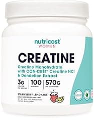 Nutricost Creatine Monohydrate Powder, Strawberry Lemonade, 100 Servings