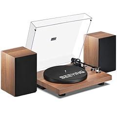 SeeYing Bluetooth Turntable with Stereo Speakers