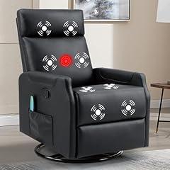 CANMOV Swivel Rocker Recliner with Massage & Heat