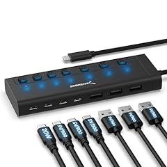 Sabrent 7-Port USB C Hub with Switches