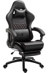 Dowinx Vintage Gaming Chair with Massage Lumbar Support