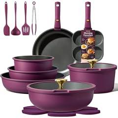 CAROTE Nonstick Cookware Set with Detachable Handle