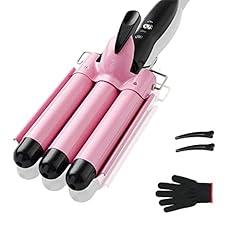 Top4ever Pink Triple Barrel Curling Iron
