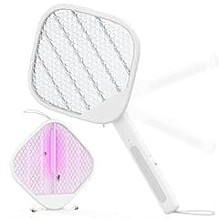 Electric Fly Swatter Foldable 4000V Rechargeable