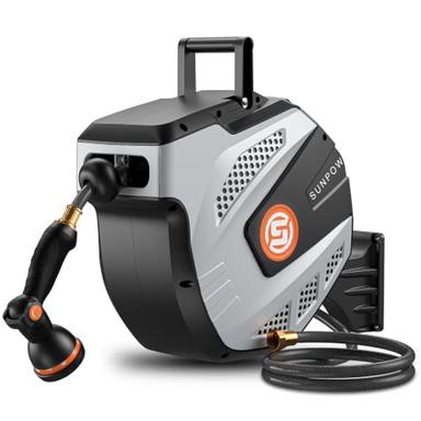 Retractable garden hose reel
