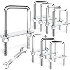 SRZTXU Square U-Bolts Set, 304 Stainless Steel