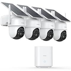 AOSU Solar-Powered Outdoor Security Cameras, 4-Cam Kit