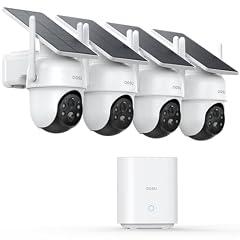 AOSU Solar-Powered Outdoor Security Cameras, 4-Cam Kit
