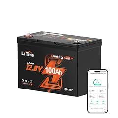 Litime 12V 100Ah Bluetooth LiFePO4 Battery