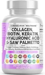 Clean Nutraceuticals Collagen Biotin Keratin Saw Palmetto Complex