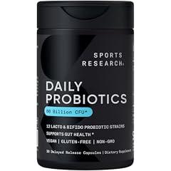 Sports Research Daily Probiotics with Prebiotics, 60 Billion CFU