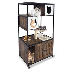 PeacefulHues Corner Cat Tower Enclosure