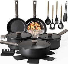 Astercook Non-Stick Cookware Set, Black Titanium