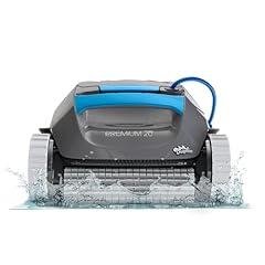 Dolphin Premium 20 Robotic Pool Vacuum Cleaner — Wall Climbing Capability — Powerful Active Scrubbing Brush — Ideal for All Pool Types up to 33 FT in Length