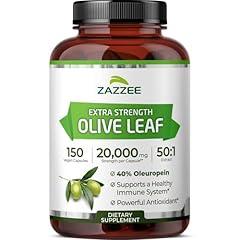 Zazzee Olive Leaf Extract 20,000 mg, 150 Vegan