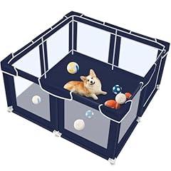 Zikopomi Dog Playpen with Bottom, 50x50 Inches