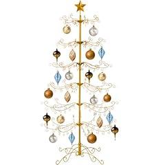 Gold Wrought Iron Ornament Display Tree