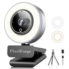 PixelForge 4K Webcam with Microphone & Light