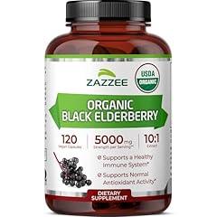 Zazzee Organic Black Elderberry Extract 5000 mg